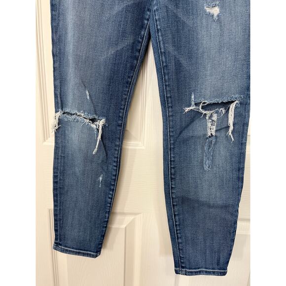 J Brand Denim Alana Skinny Leg Ankle Length in Rendition Wash Destructed Jean 29 - Picture 4 of 10